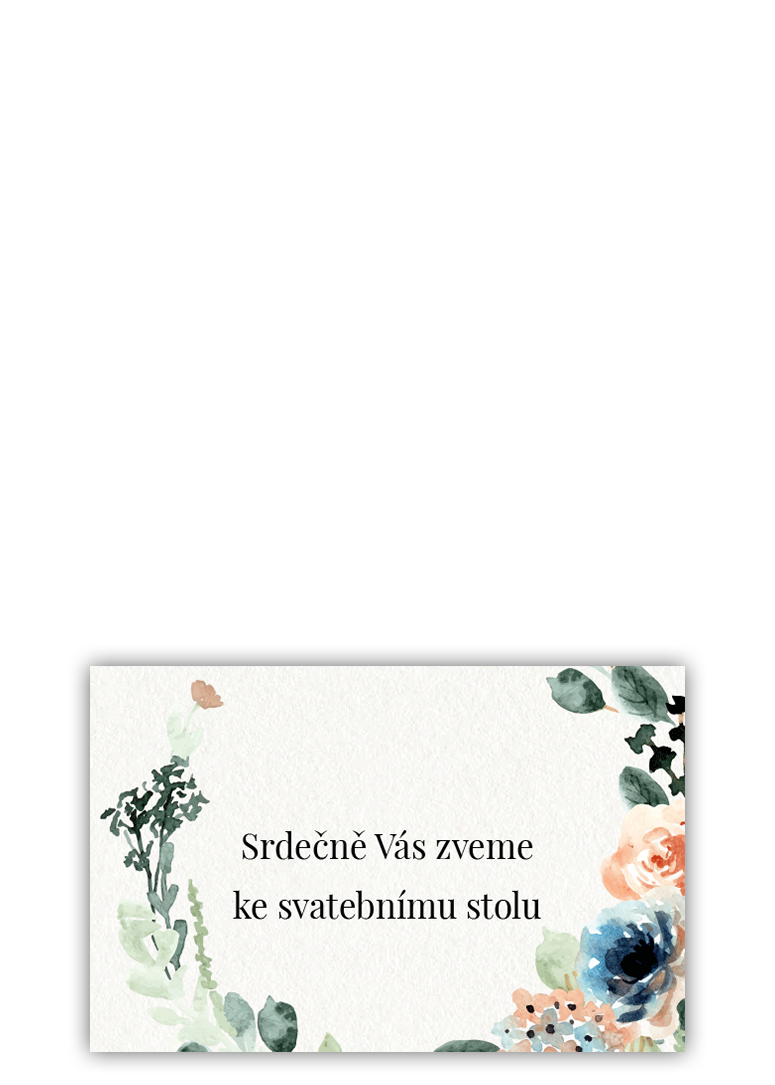 Pozvánky k svadobnému stolu. - Watercolor floral